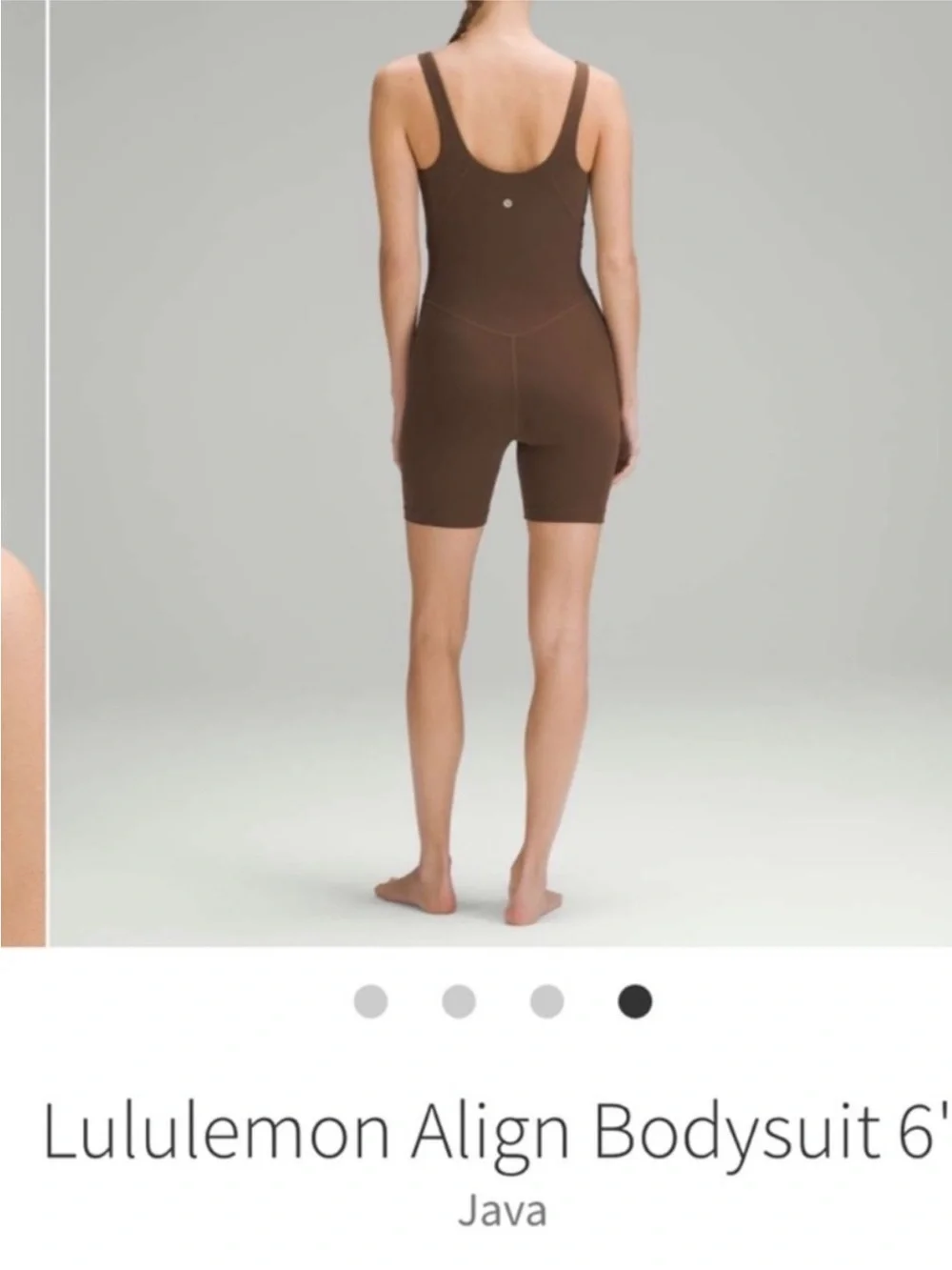 NWT Lululemon Align Bodysuit 6” Java Sz 4